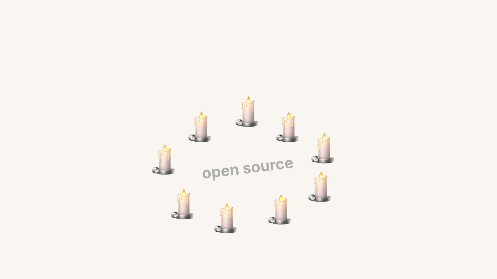 Slide 4: A candle for open source